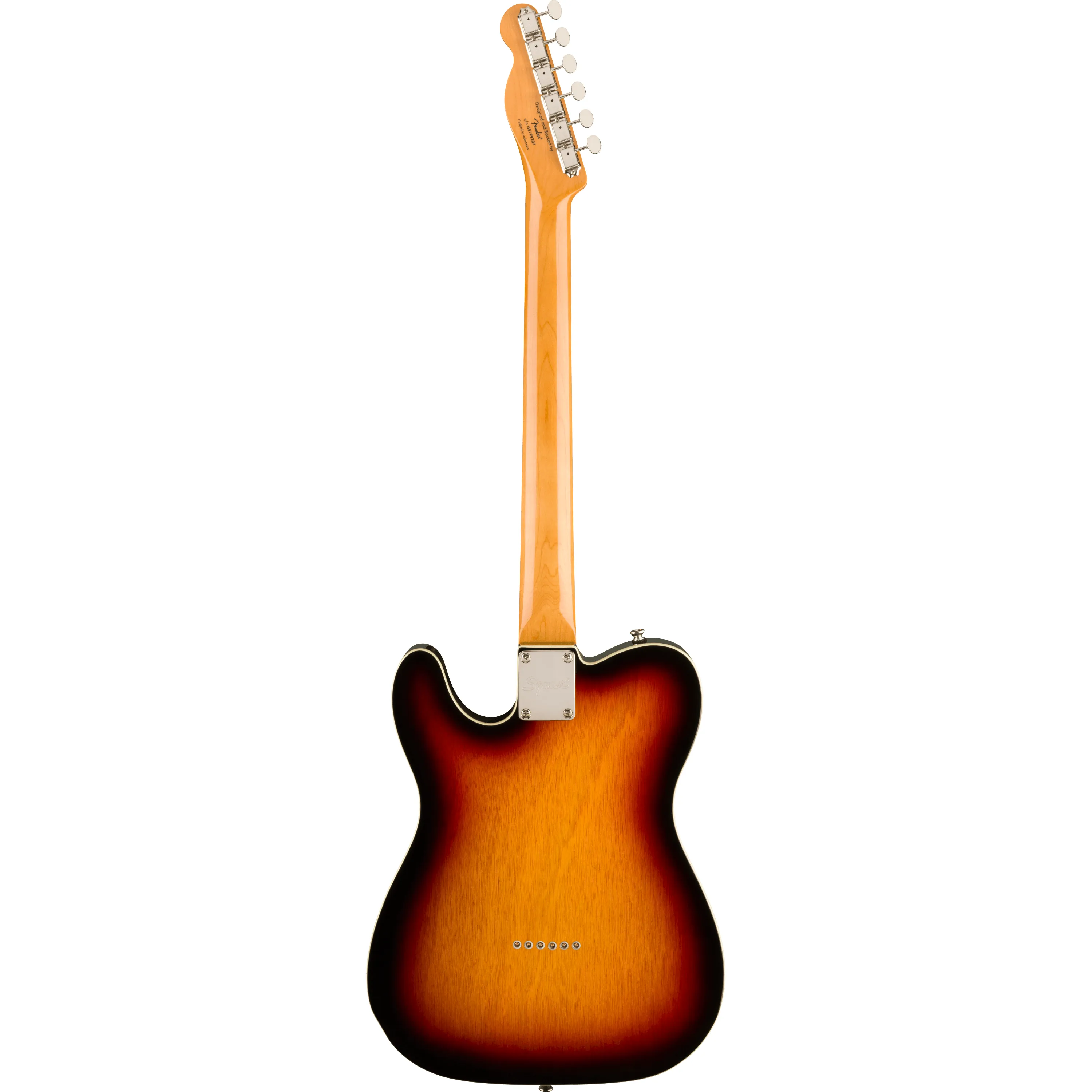 Squier Classic Vibe 60s Custom Telecaster IL 3-Color Sunburst back view