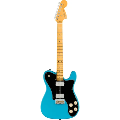 Fender American Professional II Telecaster Deluxe MN Miami Blue front view