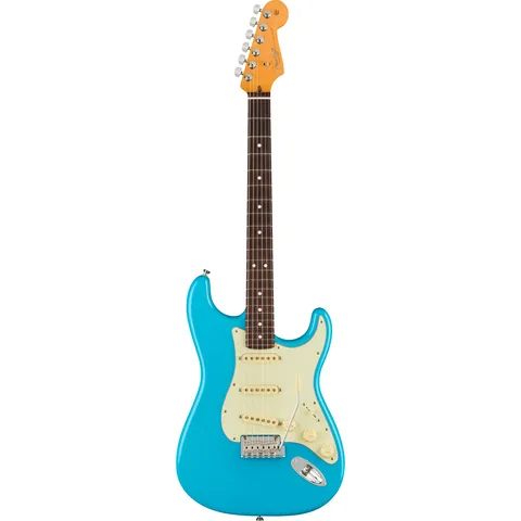 Fender American Professional II Stratocaster RW Miami Blue front view