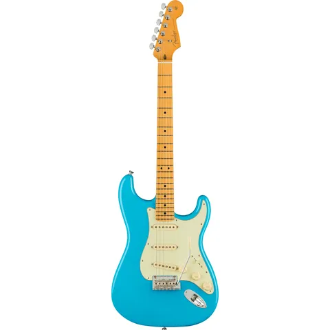 Fender American Professional II Stratocaster MN Miami Blue front view
