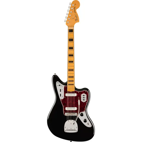 Fender Vintera II 70s Jaguar MN Black front view