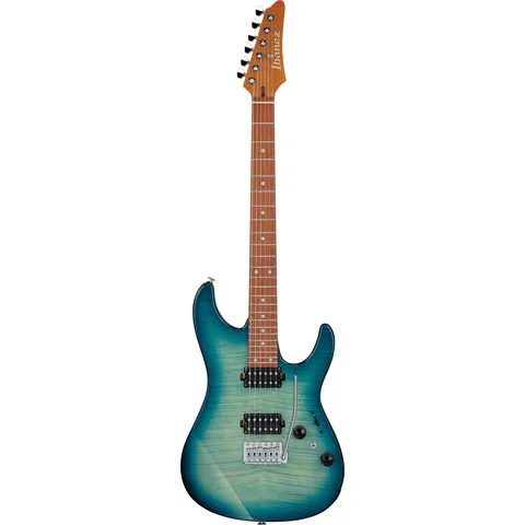 Ibanez AZ24S1F Standard Transparent Turquoise Burst front view